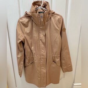 Ralph Lauren Tan Hooded Trench Coat